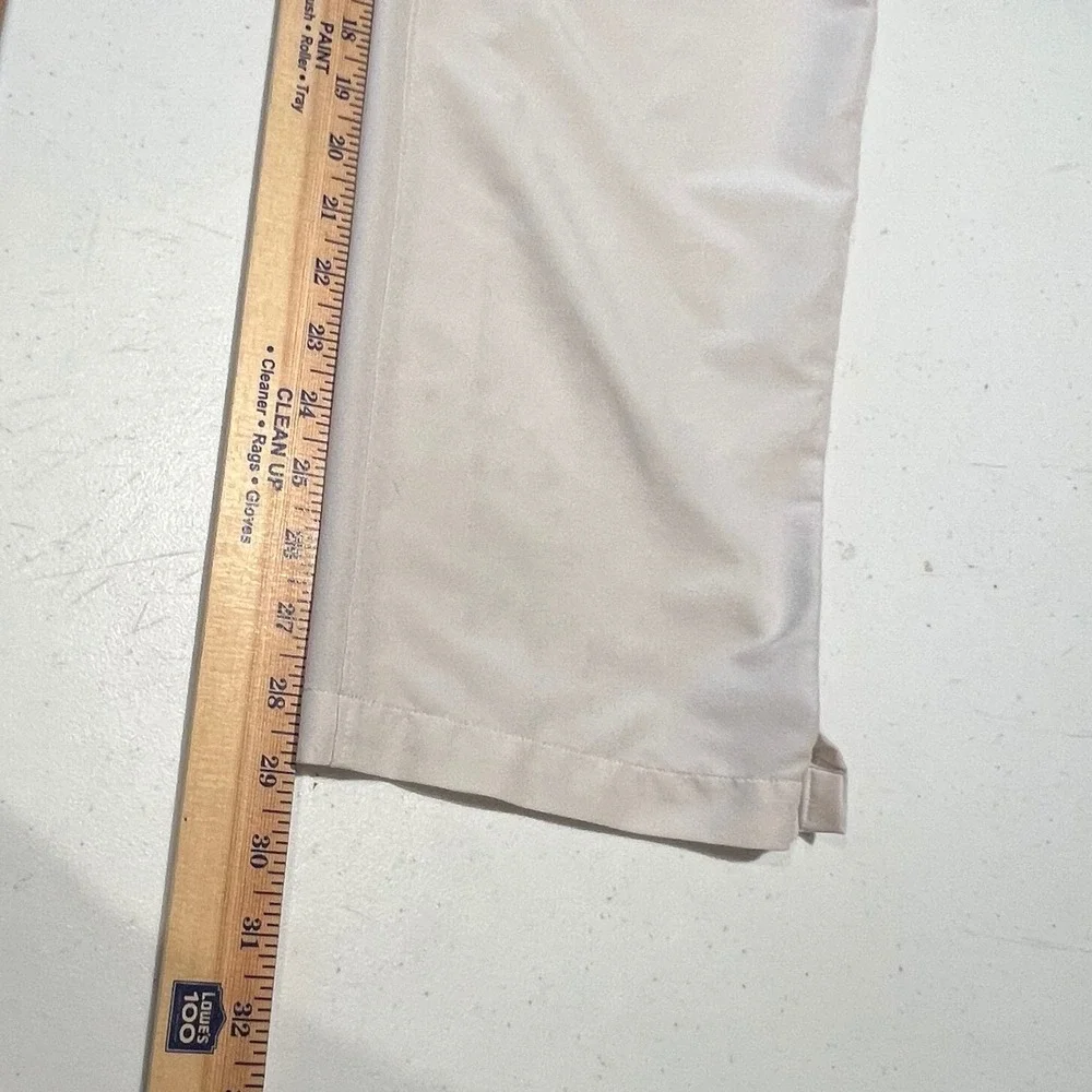 Nike Golf Pants Flat Front Light‎ Tan Athletic Performance Size 36x30(actual 29)